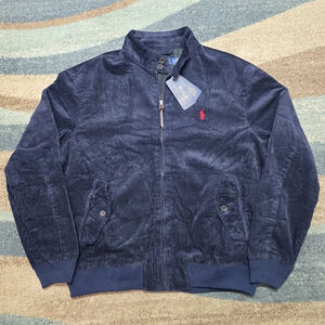 Polo Ralph Lauren Men’s Corduroy Jacket Italian Yarn Bomber NWT Navy Size L